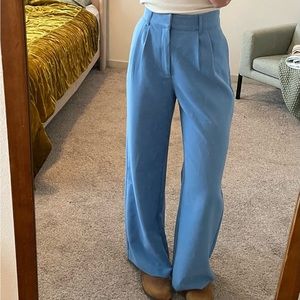A&F WIDE LEG BLUE PANTS